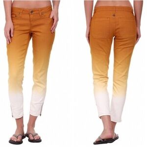 prAna Jett Ombré Dip Dye Organic Cropped Jeans Sz 6